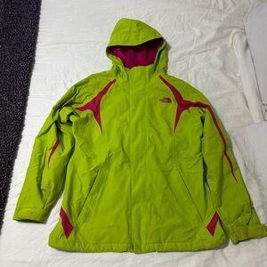 The North Face Neon Green and Pink Jacket